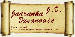 Jadranka Dušanović vizit kartica